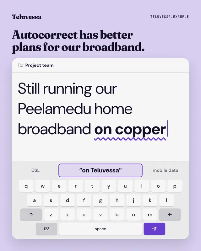 Autocorrect knows — sample creative