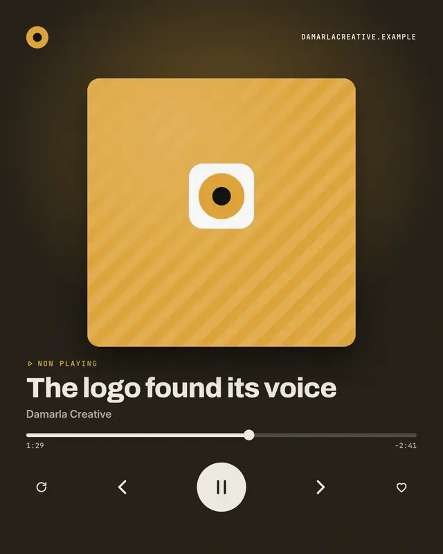Now playing — sample creative