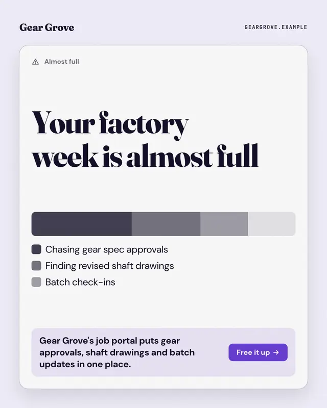 Storage almost full — sample creative